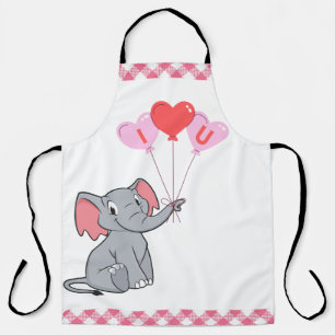 cute Valentine's Day I love you heart Apron