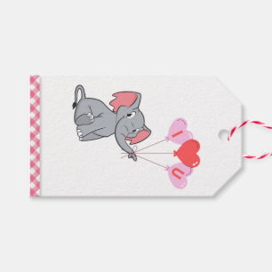 cute Valentine's Day I love you heart Gift Tags