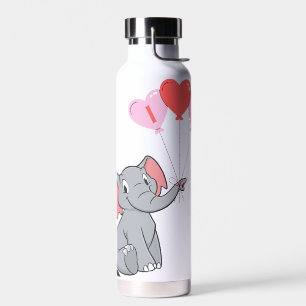 cute Valentine's Day I love you heart Water Bottle