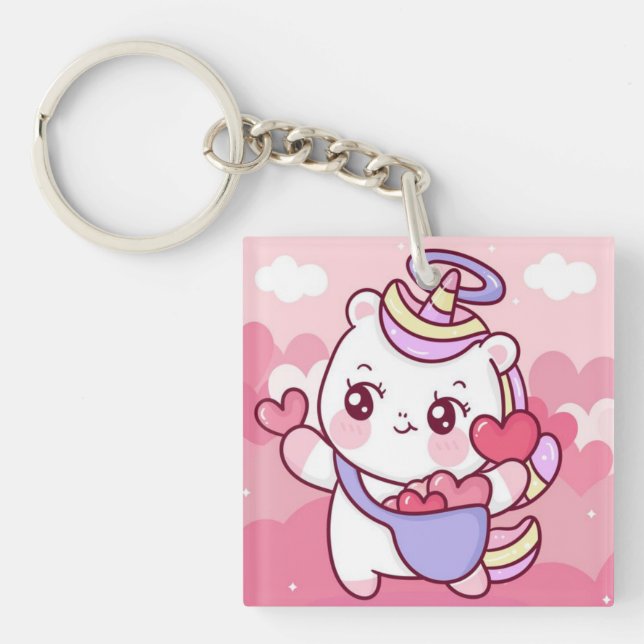 Cute Valentine's Day Key Ring (Front)