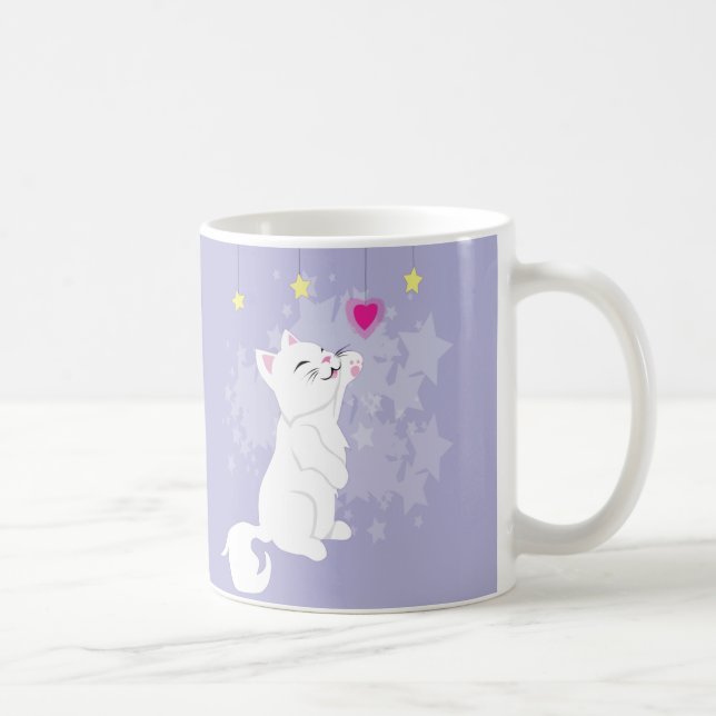 Cute Valentines Day Kitty Coffee Mug (Right)