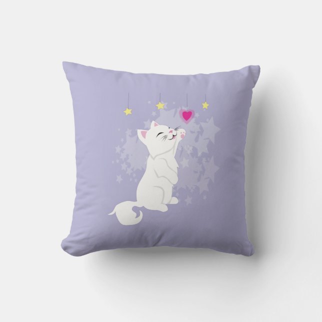 Cute Valentines Day Kitty Cushion (Front)
