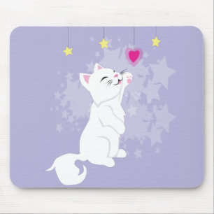 Cute Valentines Day Kitty Mouse Pad