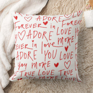 Cute Valentines day love typography Cushion