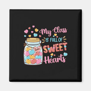 Cute Valentines Day My Cl Is Full Of Sweet Hearts  Magnet