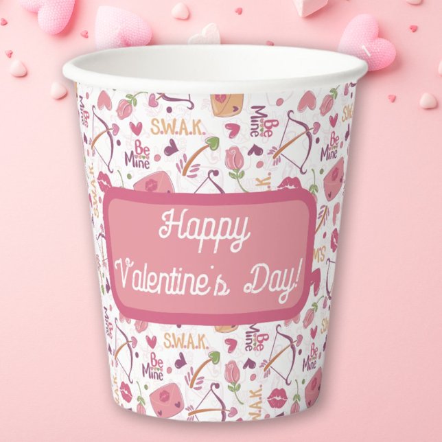Cute Valentines Day Paper Cups (Creator Uploaded)