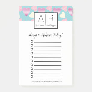 Cute Valentines Day Patterned  Pastel Hearts Post-it Notes