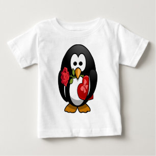 Cute Valentine's Day Penguin Funny Cartoon Baby T-Shirt