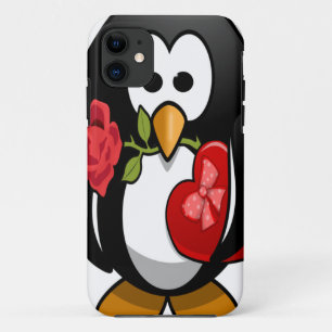 Cute Valentine's Day Penguin Funny Cartoon iPhone 11 Case