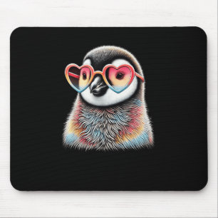 Cute Valentines Day Penguin Heart Sungles Boys Gir Mouse Pad