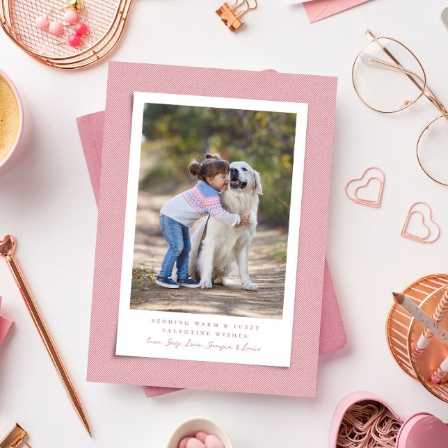 Cute Valentine's Day pet photo warm fuzzy sweet Holiday Card (Creator Uploaded)