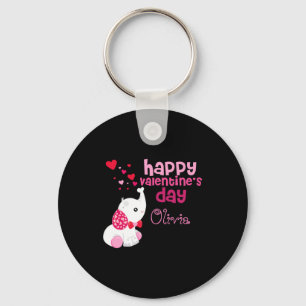 Cute Valentines Day Pink Elephant Custom Kids T Sh Key Ring