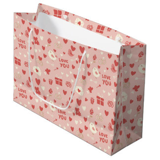 Cute Valentines Day Pink Gift Bag