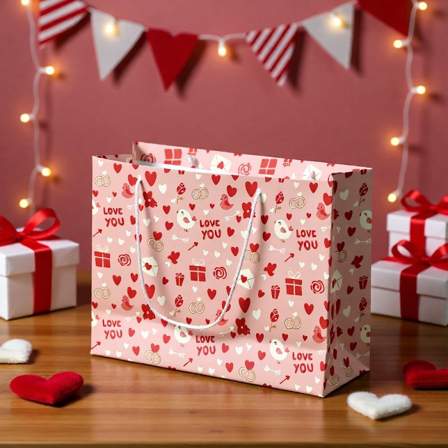 Cute Valentines Day Pink Gift Bag (Creator Uploaded)