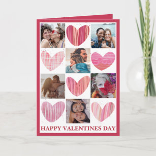 Cute Valentines Day Pink Heart  Card