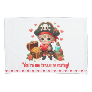Cute Valentine's day pirate Pillowcase