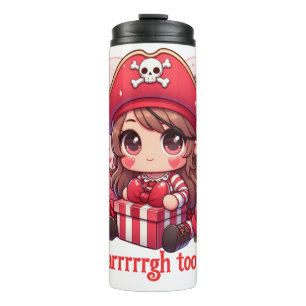 Cute Valentine's day pirate Thermal Tumbler