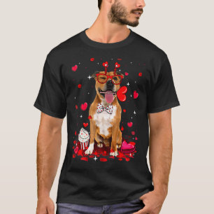 Cute Valentine's Day Pitbull Dog Heart Costume T-Shirt