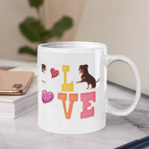 Cute Valentine's Day Rottweilers Breed Lover Gift Coffee Mug