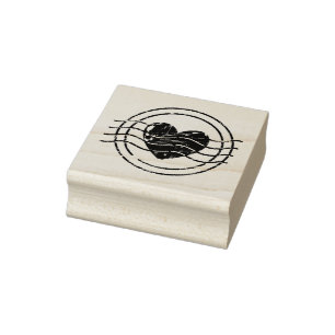 Cute Valentine's Day Rubber Stamp