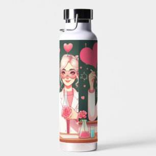 Cute Valentine's day scientist Water Bottle