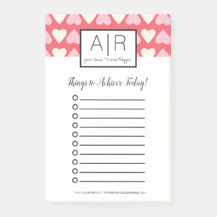 Cute Valentines Day Scribble Hearts Post-it Notes