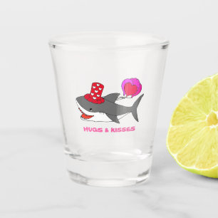 Cute Valentine's Day Shark Shot Glass