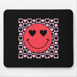 Cute Valentines Day Smile Face Heart For Teens Gir Mouse Pad