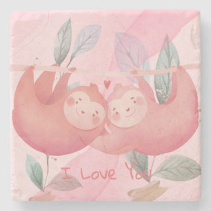 Cute Valentine's Day Stone Coaster
