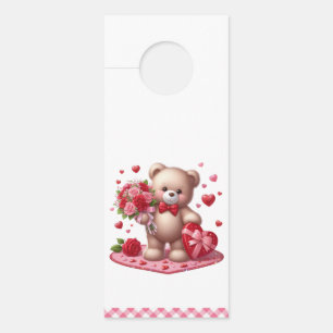 Cute Valentine's Day Teddy Bear Door Hanger