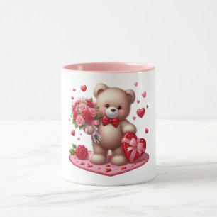 Cute Valentine's Day Teddy Bear Mug