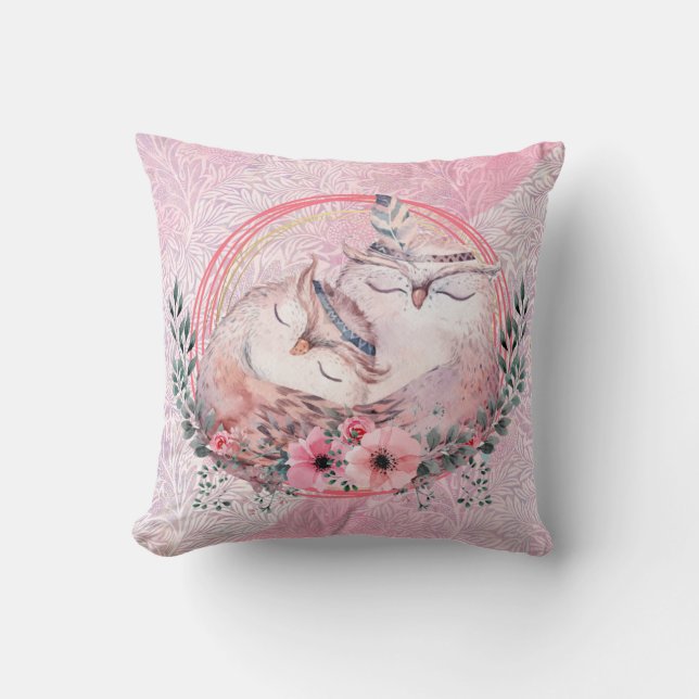 Cute Valentine's Day Throw Pillow (Front)
