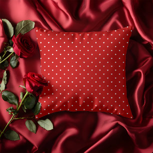 Cute Valentine's Day Tiny Red Hearts Cushion