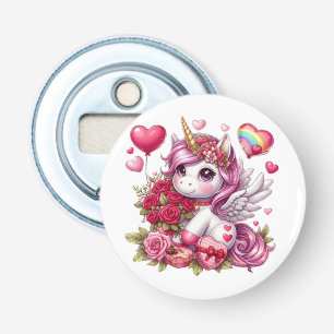 Cute Valentine's day unicorn Bottle Opener