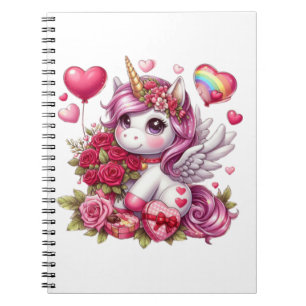 Cute Valentine's day unicorn Notebook