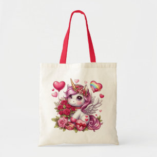 Cute Valentine's day unicorn Tote Bag