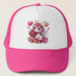 Cute Valentine's day unicorn Trucker Hat