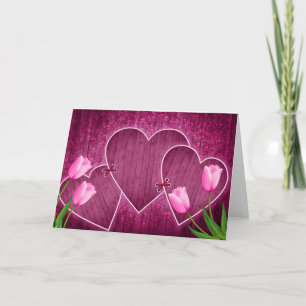 Cute Valentine's Day With Pink Hearts  Invitation