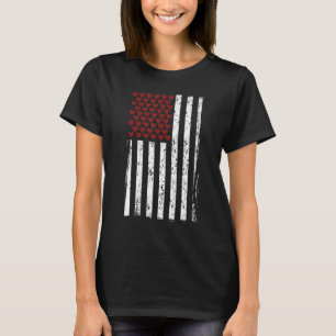 Cute Valentines Day  With The American Flag With H T-Shirt