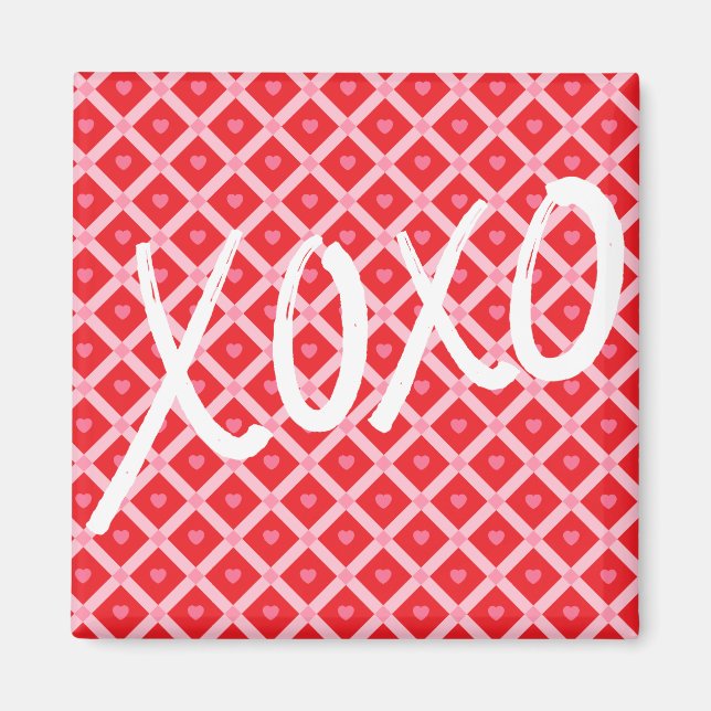 Cute Valentine's Day XOXO Magnet (Front)