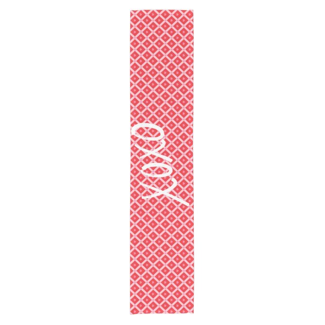 Cute Valentine's Day XOXO Short Table Runner (Front)