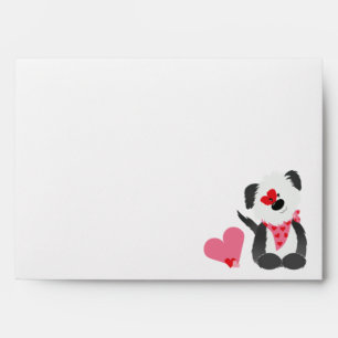Cute Valentines Dog Heart Pattern Red Envelope