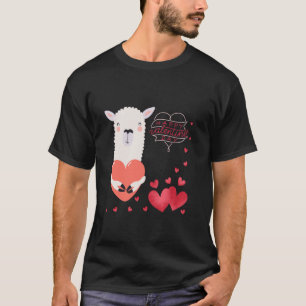 Cute valentines llama love you for llama lovers ga T-Shirt