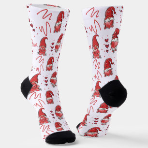Cute Valentine's Love Gnomes Socks