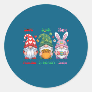 Cute valentines st patrick easter holidays garden classic round sticker