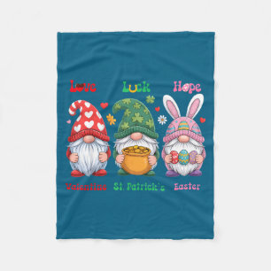 Cute valentines st patrick easter holidays garden fleece blanket
