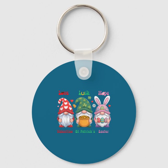 Cute valentines st patrick easter holidays garden key ring (Front)