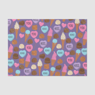 Cute Valentines Sweets Tissue Paper