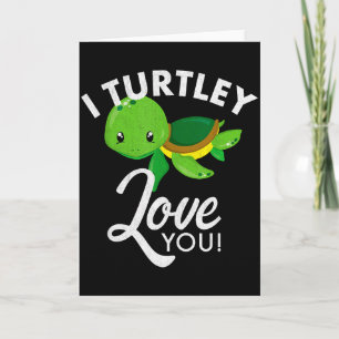 Cute Valentines Turtle I Turtley Love You Valentin Card