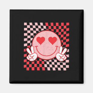 Cute Valentines Vibes Smile Face Valentine Day Men Magnet